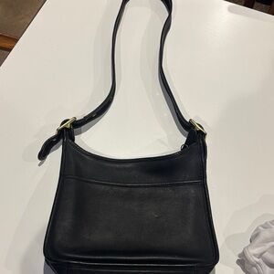 Vintage Coach 9966 Black Leather Shoulder Bag